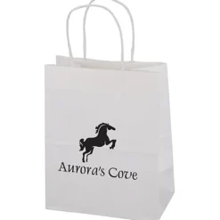 Matte White Shopping Bag - 10-3/4 inches x 8 inches