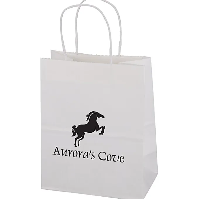Matte White Shopping Bag - 10-3/4 inches x 8 inches