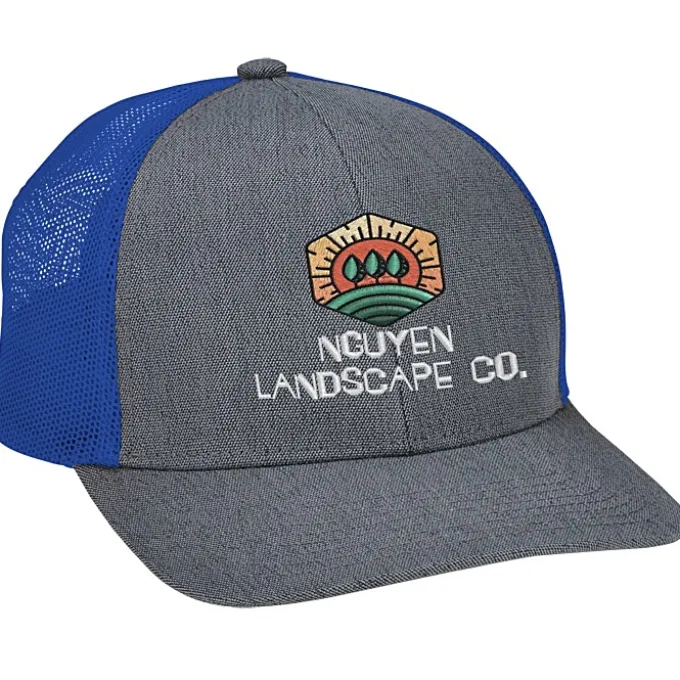 Melange Heather Low Profile Trucker Cap