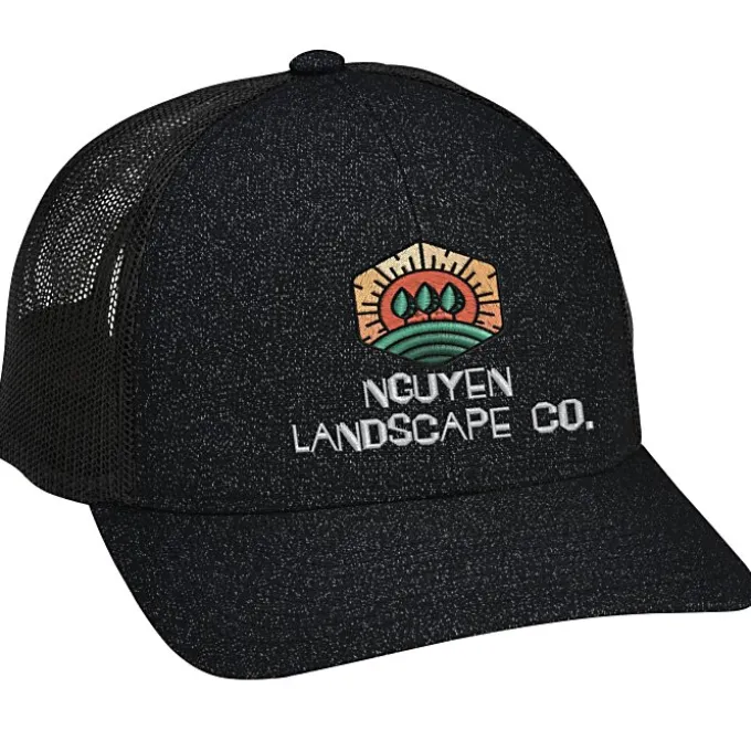 Melange Heather Low Profile Trucker Cap