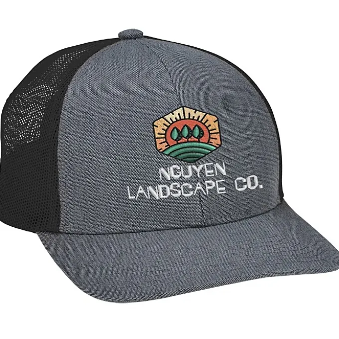Melange Heather Low Profile Trucker Cap