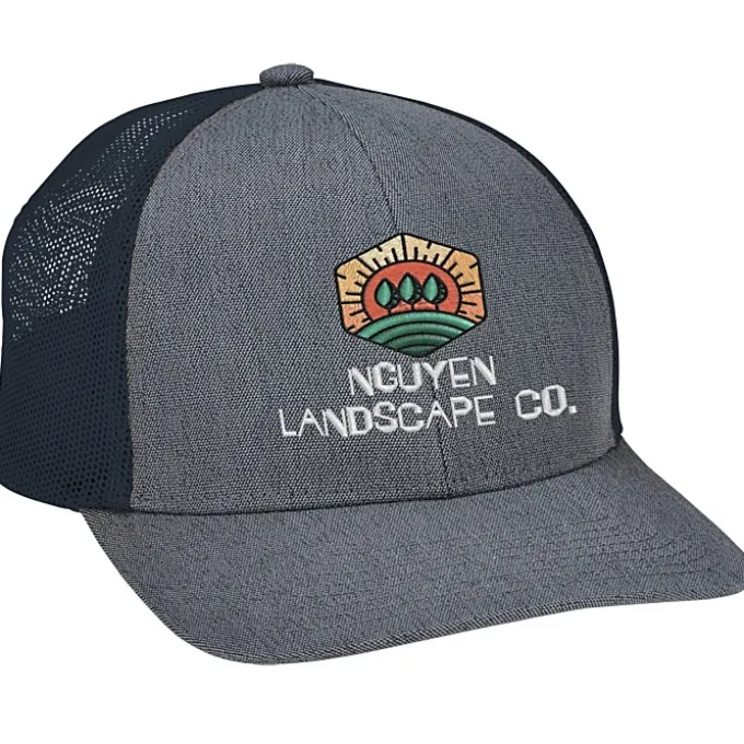 Melange Heather Low Profile Trucker Cap