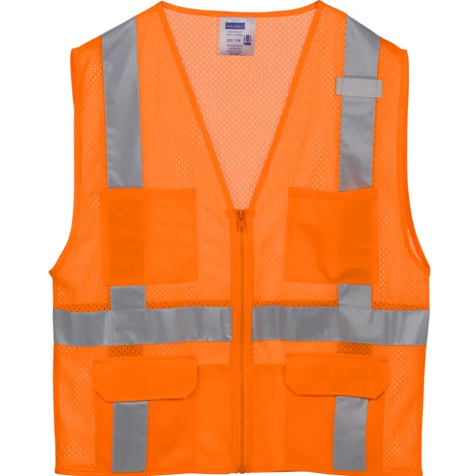 Mesh Six-Pocket Zippered Vest