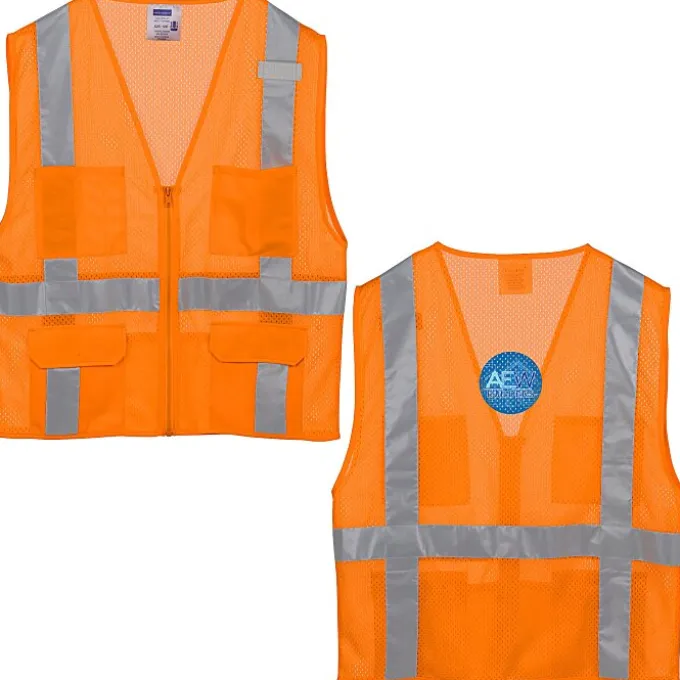 Mesh Six-Pocket Zippered Vest
