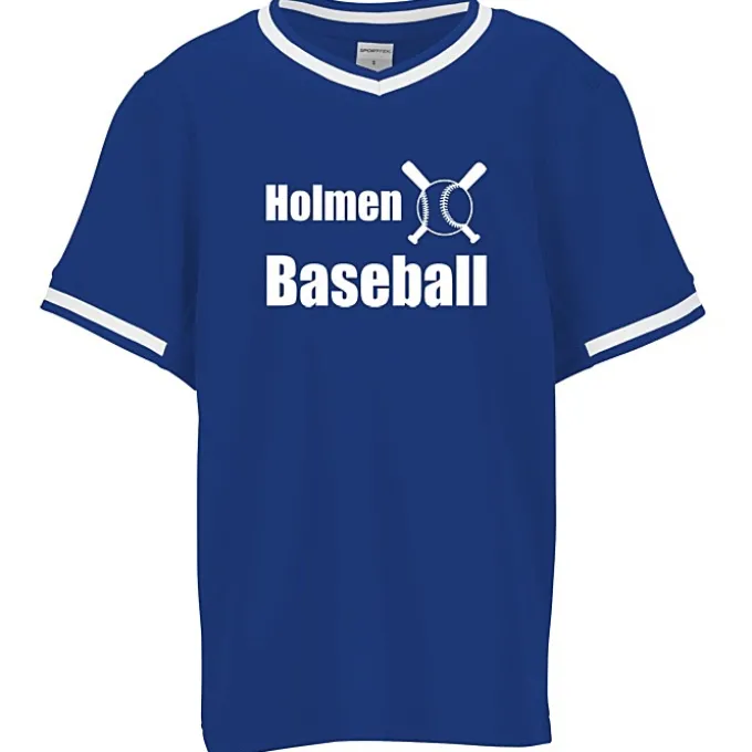 Mesh V-Neck Baseball Jersey - Youth