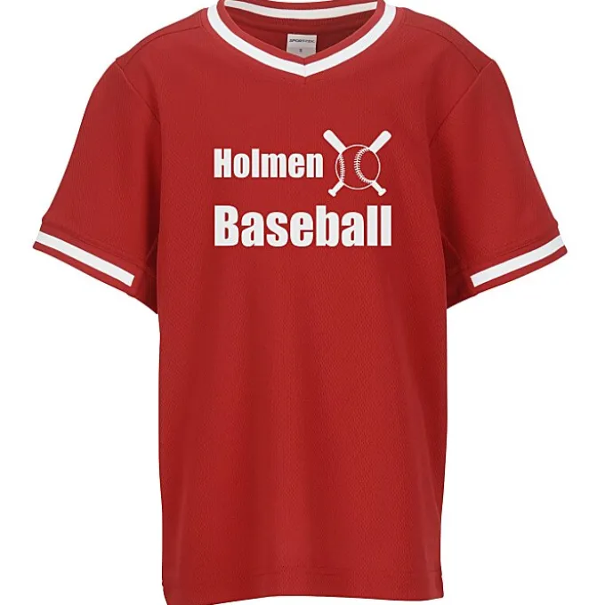 Mesh V-Neck Baseball Jersey - Youth