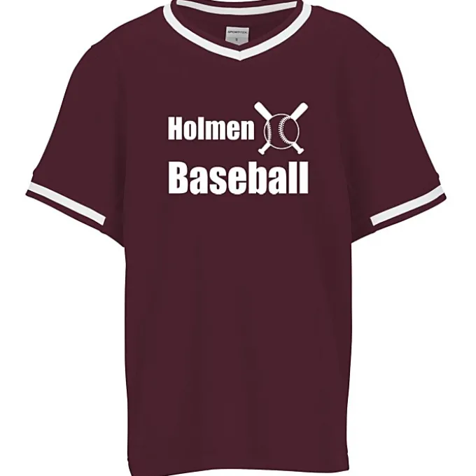 Mesh V-Neck Baseball Jersey - Youth