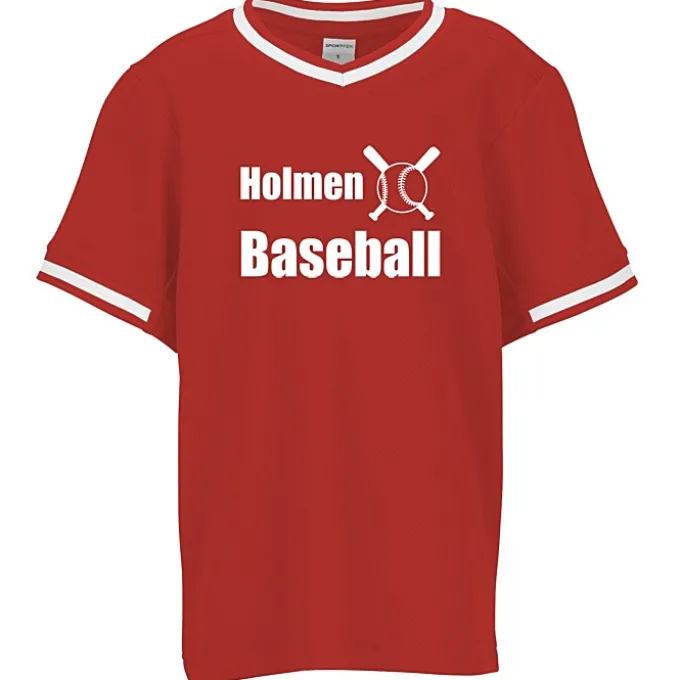 Mesh V-Neck Baseball Jersey - Youth
