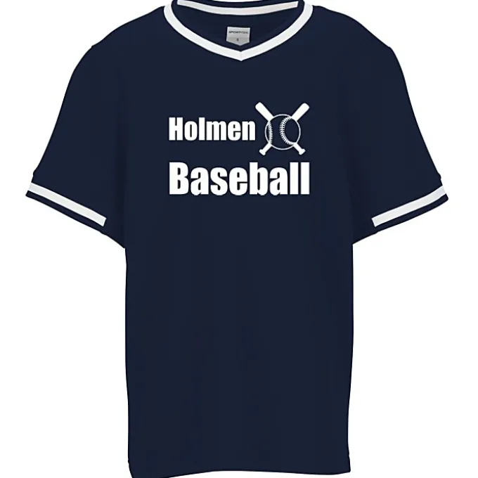 Mesh V-Neck Baseball Jersey - Youth