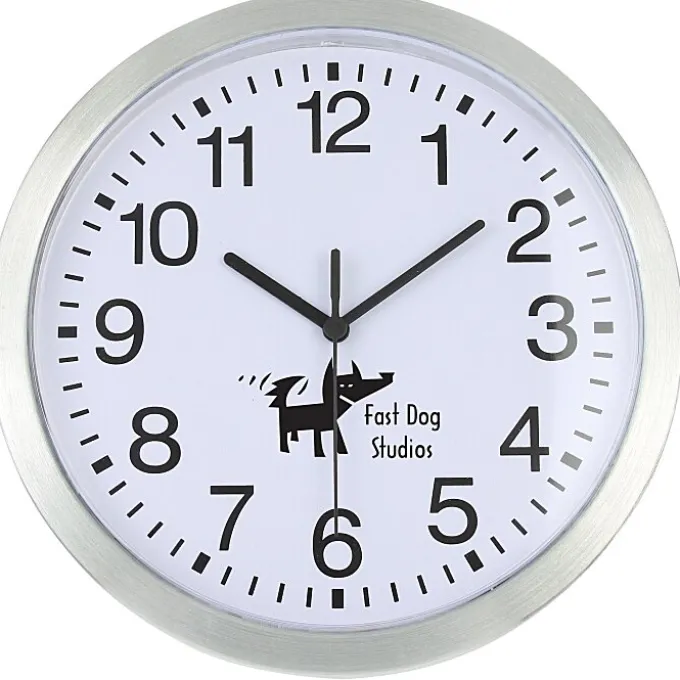 Metallic Edge Slim Wall Clock - 12 inches