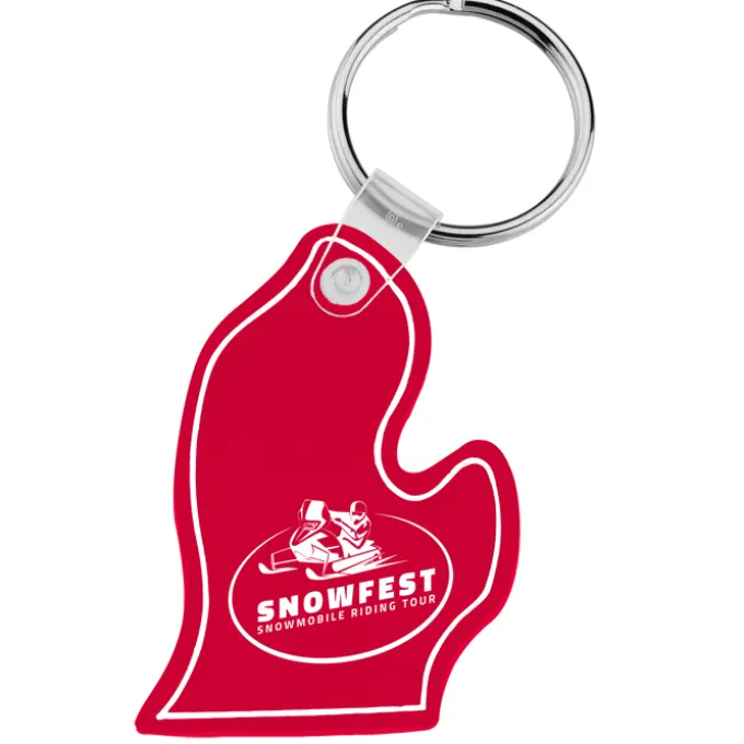 Michigan - Lower Soft Keychain - Translucent