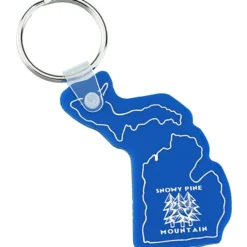 Michigan - Lower + Upper Soft Keychain - Opaque