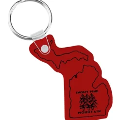 Michigan - Lower + Upper Soft Keychain - Opaque