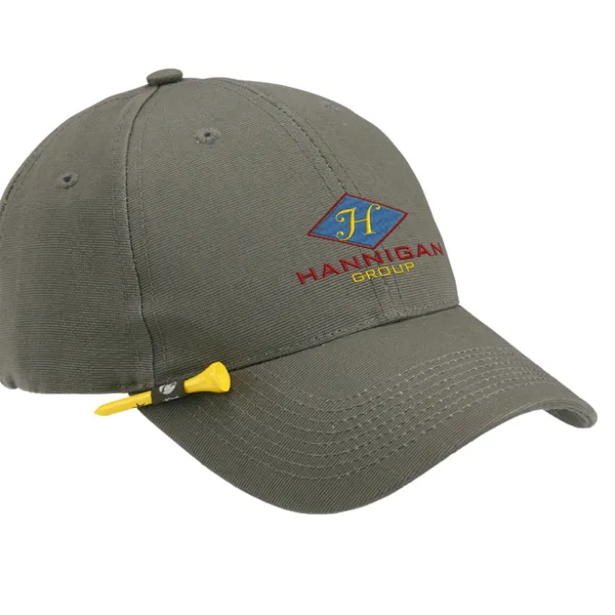 Microcord Golf Cap with Tee Holder