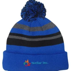 Microfleece Lined Pom Pom Beanie