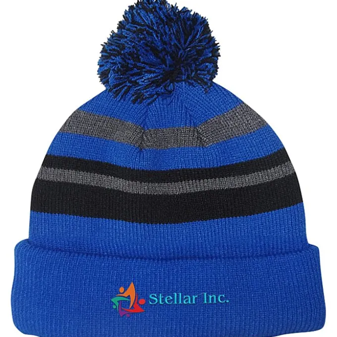 Microfleece Lined Pom Pom Beanie - 24 hr