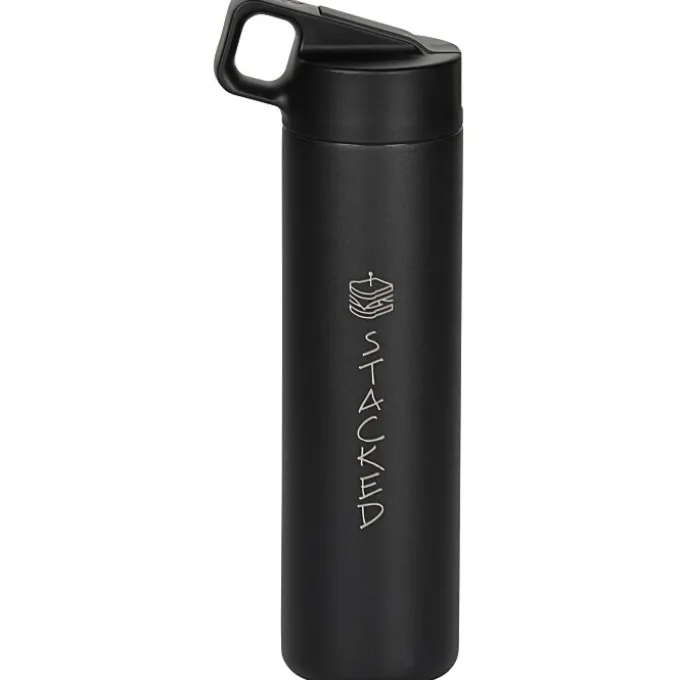 MiiR Wide Mouth Vacuum Bottle with Straw Lid - 20 oz - Laser Engraved
