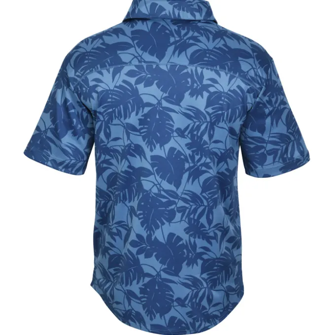 Mini Pique Knit Short Sleeve Camp Shirt