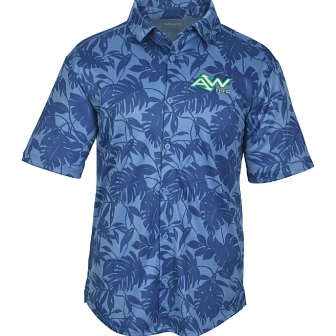 Mini Pique Knit Short Sleeve Camp Shirt