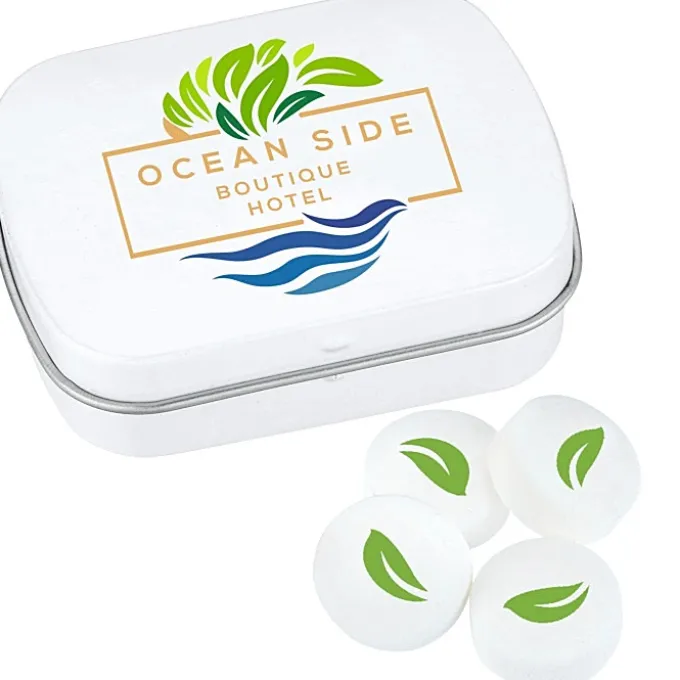 Mint Tin with Imprinted Mints