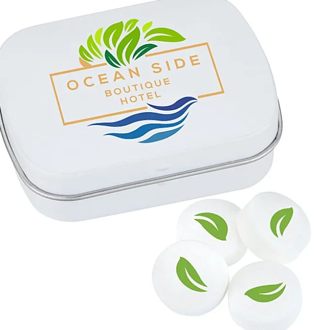 Mint Tin with Imprinted Mints