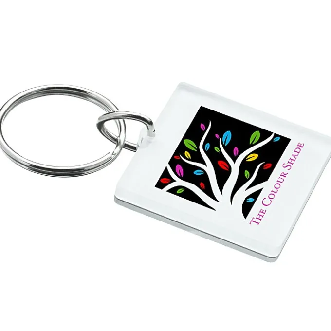 Mirrored Keychain - Square - 24 hr