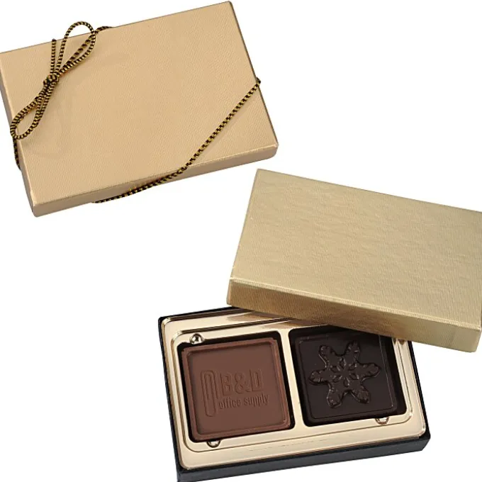 Molded Chocolate Squares - 2-Pieces