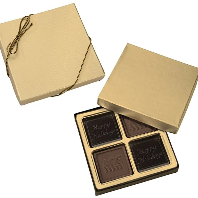 Molded Chocolate Squares - 4-Pieces