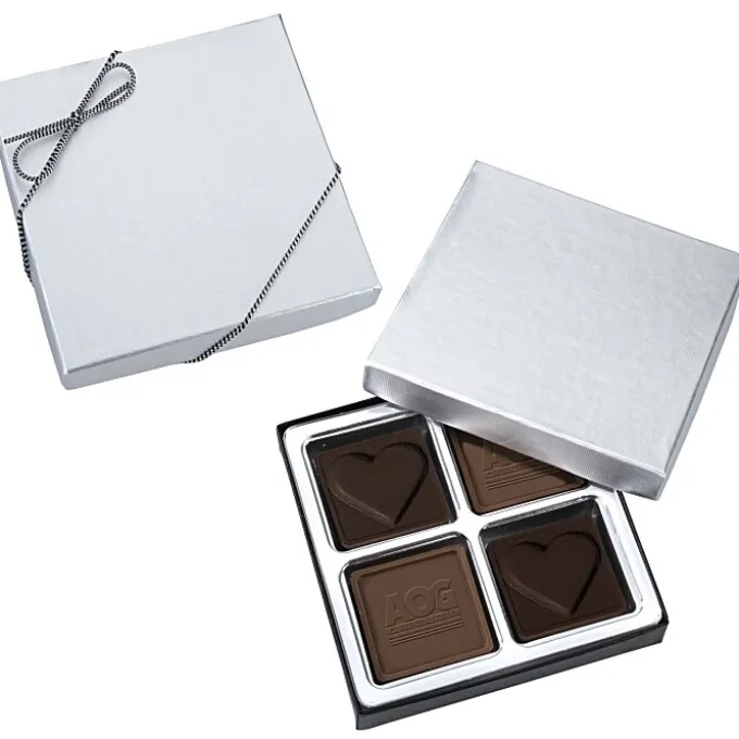 Molded Chocolate Squares - 4-Pieces