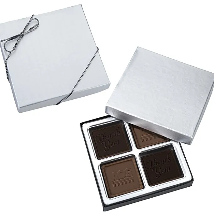 Molded Chocolate Squares - 4-Pieces
