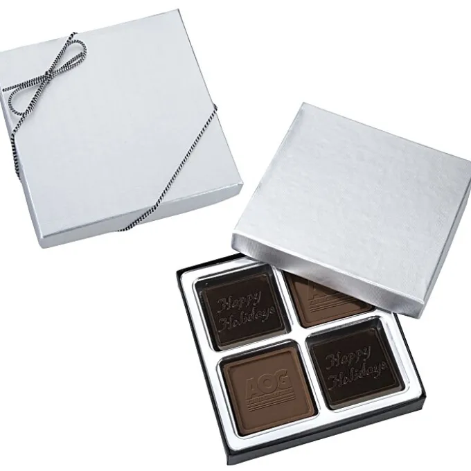 Molded Chocolate Squares - 4-Pieces
