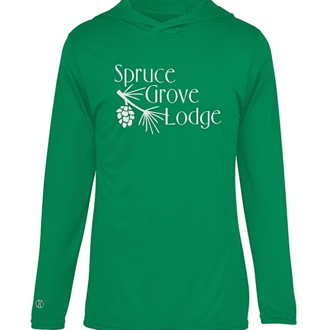 Momentum Solid Long-Sleeve Hooded T-Shirt
