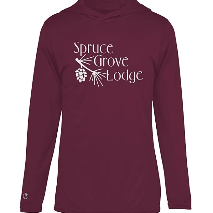 Momentum Solid Long-Sleeve Hooded T-Shirt