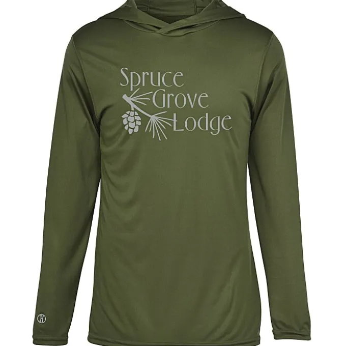 Momentum Solid Long-Sleeve Hooded T-Shirt