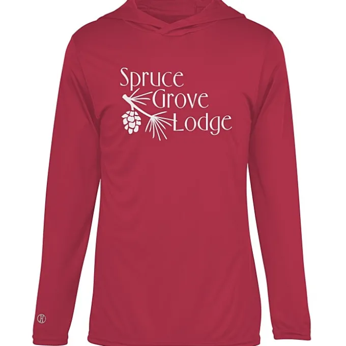 Momentum Solid Long-Sleeve Hooded T-Shirt