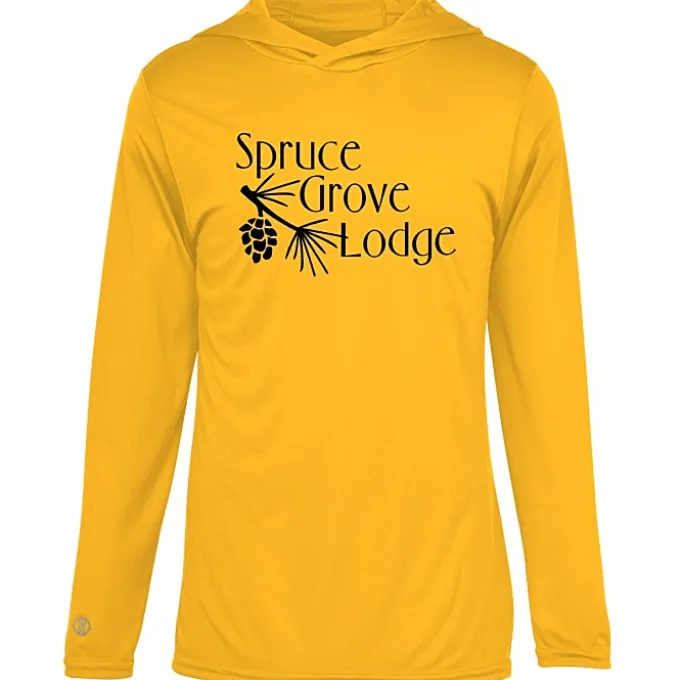 Momentum Solid Long-Sleeve Hooded T-Shirt