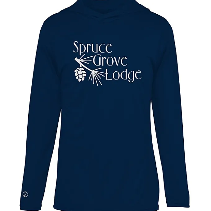 Momentum Solid Long-Sleeve Hooded T-Shirt