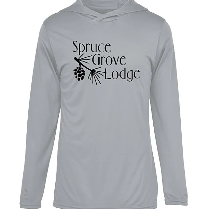 Momentum Solid Long-Sleeve Hooded T-Shirt