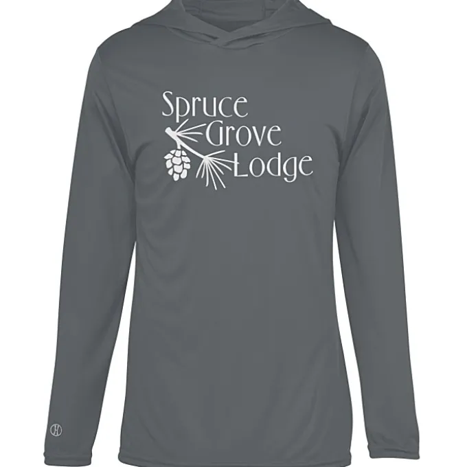 Momentum Solid Long-Sleeve Hooded T-Shirt