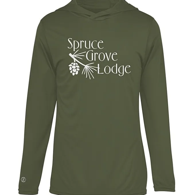 Momentum Solid Long-Sleeve Hooded T-Shirt