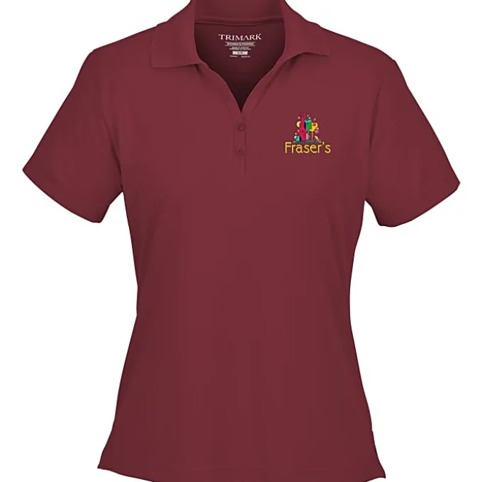 Moreno Textured Micro Polo - Ladies' - Embroidered - 24 hr