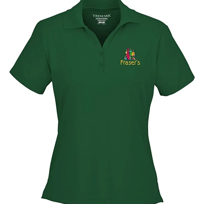 Moreno Textured Micro Polo - Ladies' - Embroidered - 24 hr