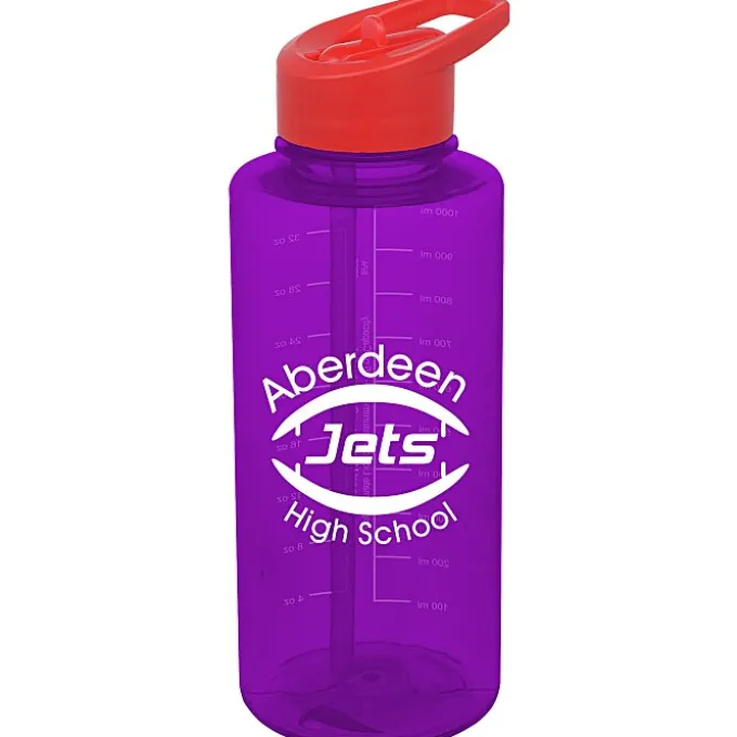 Mountain Bottle with Flip Straw Lid - 36 oz