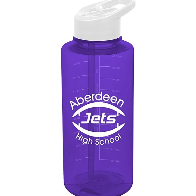 Mountain Bottle with Flip Straw Lid - 36 oz