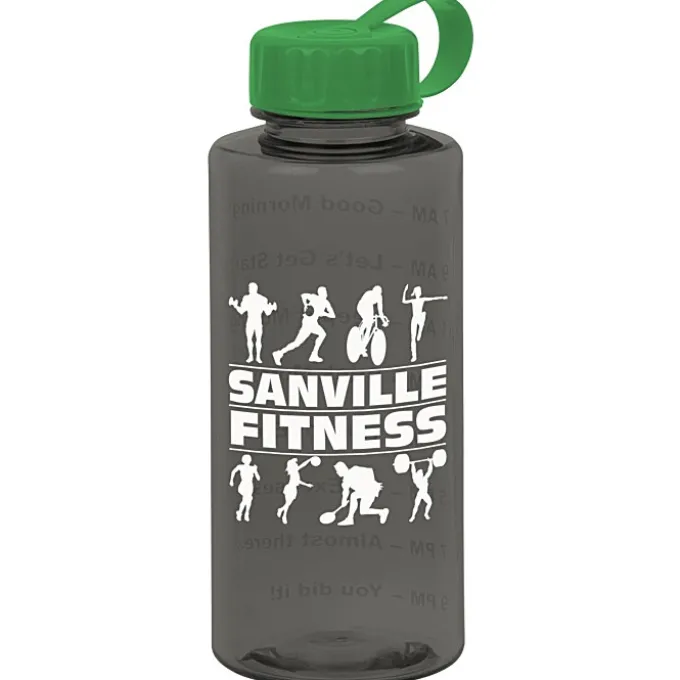 Mountain Bottle with Tethered Lid - 36 oz - Drink Guide