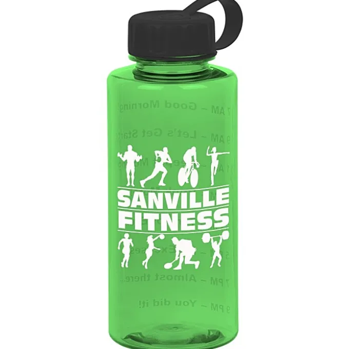 Mountain Bottle with Tethered Lid - 36 oz - Drink Guide