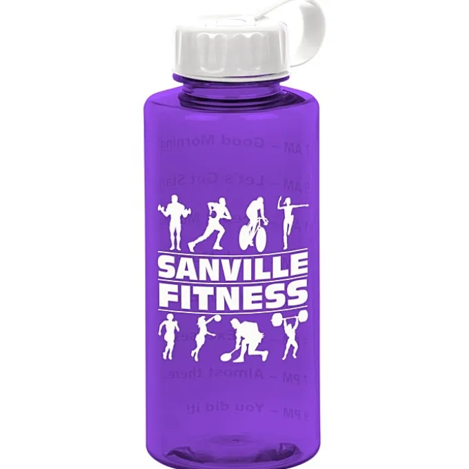 Mountain Bottle with Tethered Lid - 36 oz - Drink Guide