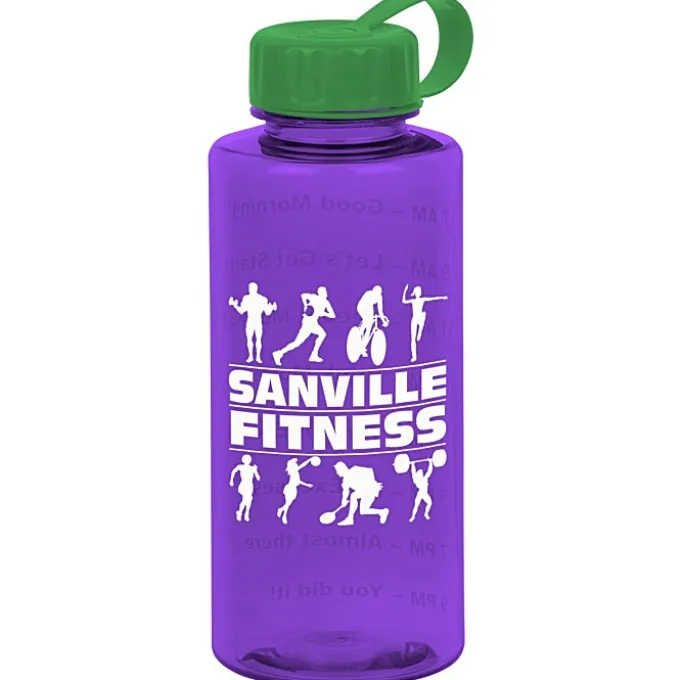 Mountain Bottle with Tethered Lid - 36 oz - Drink Guide