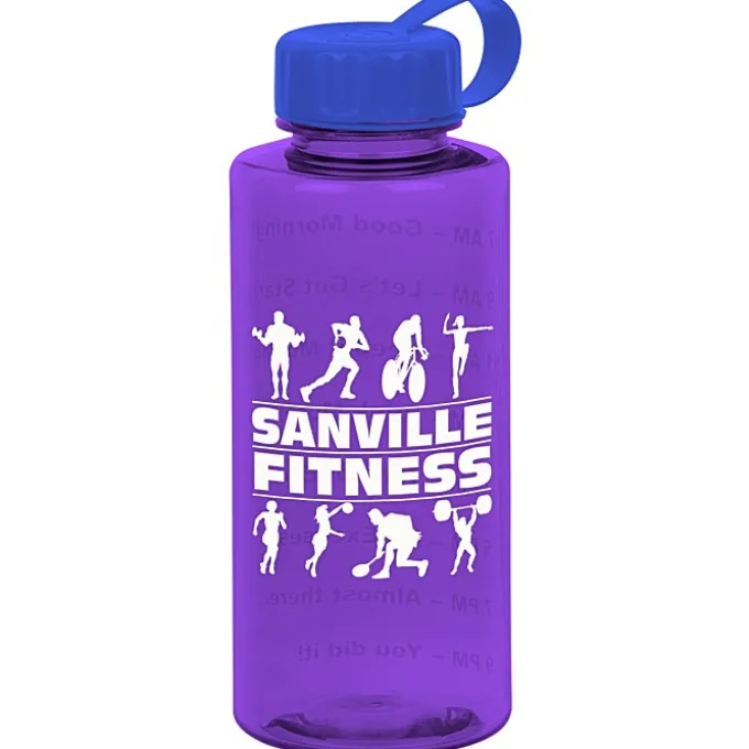 Mountain Bottle with Tethered Lid - 36 oz - Drink Guide