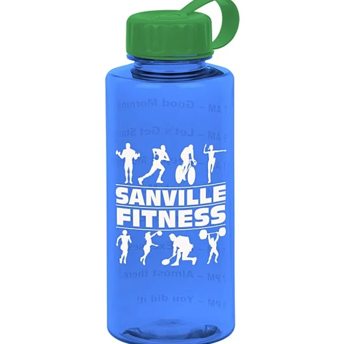 Mountain Bottle with Tethered Lid - 36 oz - Drink Guide